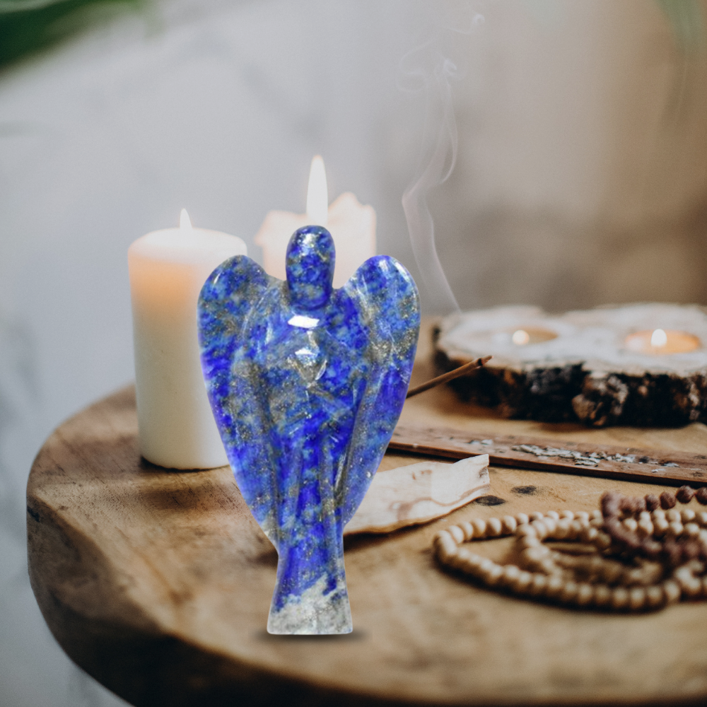 Ange  en Lapis-Lazuli pour Bien-être et Décoration Intérieure