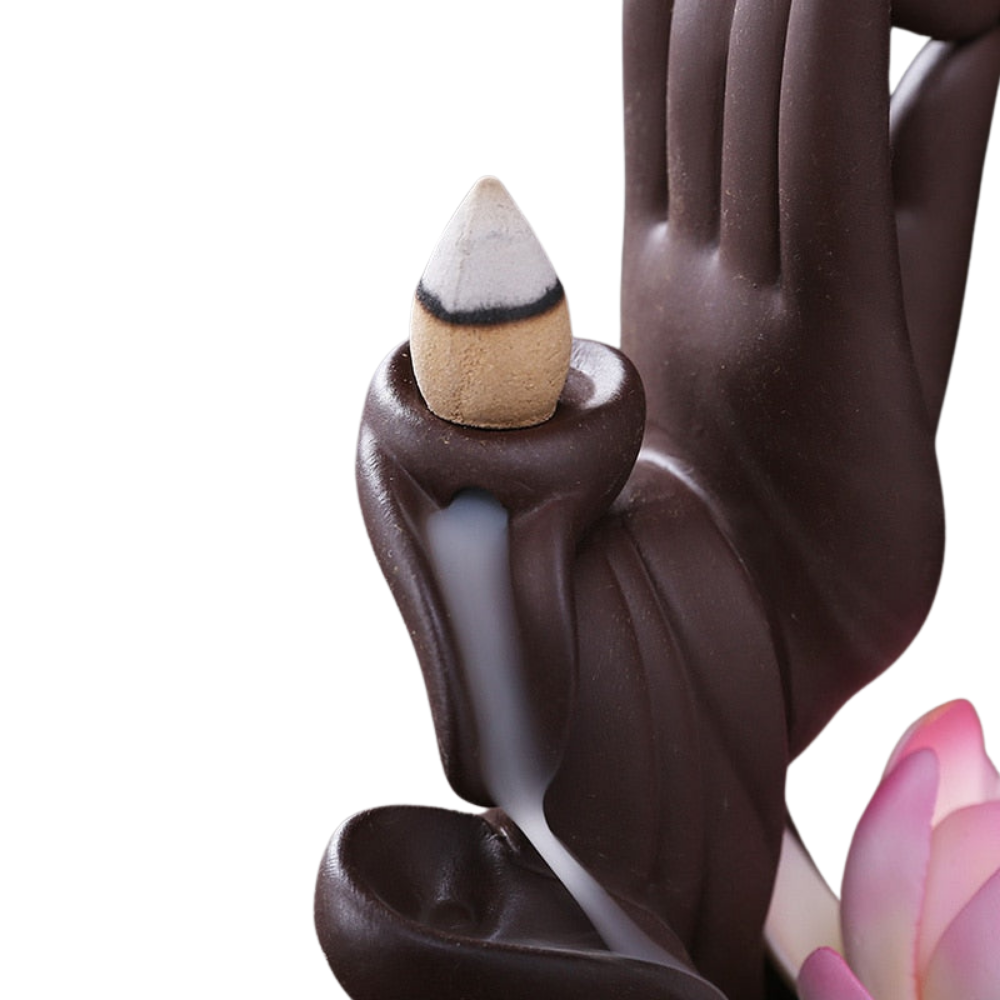 Brûleur d'Encens "Fleur de Lotus" en Céramique - Relaxation et Harmonie